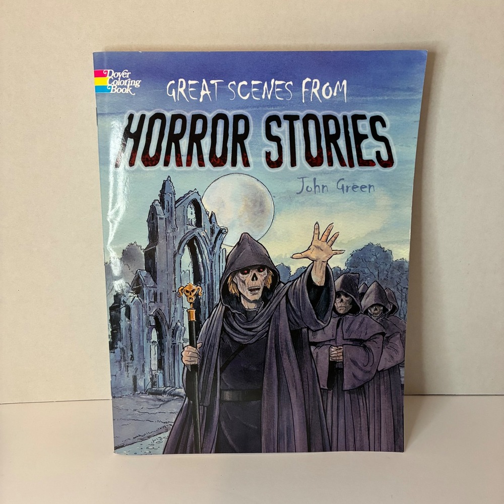 Great Scenes From Horror Stories Coloring Book John Green Classic Tales Gift